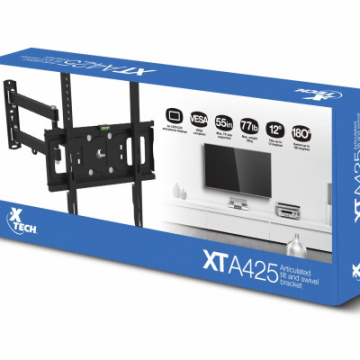 XTECH TV BRACKET | 32 “TO 55” | ARTICULATED TILT / SWIVEL BRACKET FOR FLAT PANEL | XTA-425